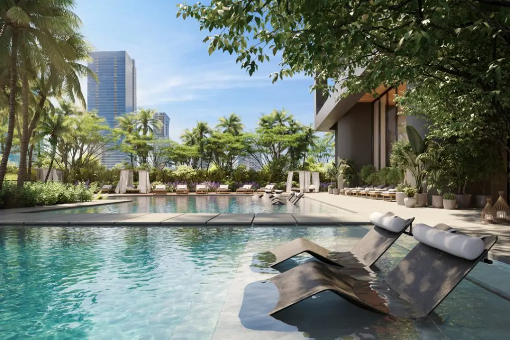 9th floor Pool ORA by Casa Tua Miami Open season: ninth-floor pool deck at ORA by Casa Tua