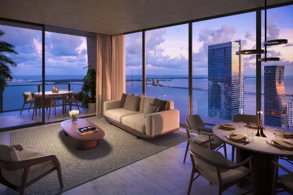 Model A Living Dining ORA by Casa Tua Model A living and dining at ORA by Casa Tua, home base for the Miami Open