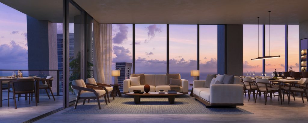 ORA by Casa Tua floor plans: Model N living and dining layout