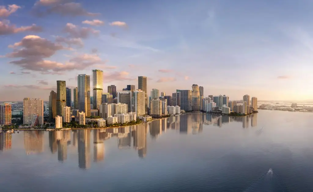Art Basel Miami week skyline view from ORA by Casa Tua in Brickell