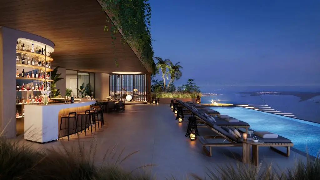 Things to Do in Brickell in November: sunset from the Vento rooftop at ORA by Casa Tua